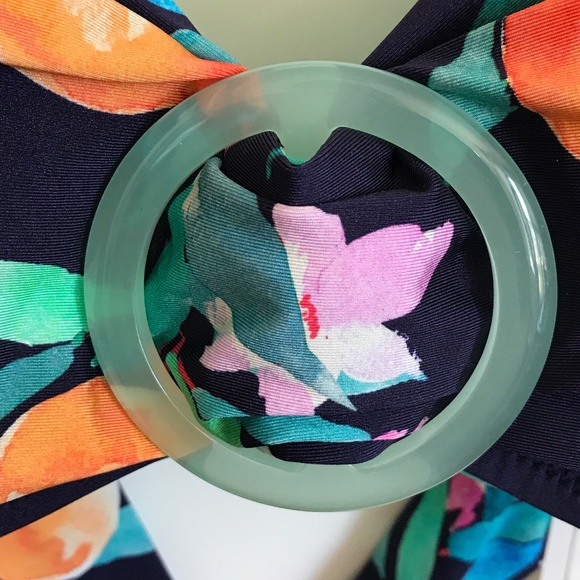 SUNSHINE 79 Bikini Swimsuit 2 Piece Peace Love & Peaches Bandeau Hipster Size 8 - Picture 4 of 15